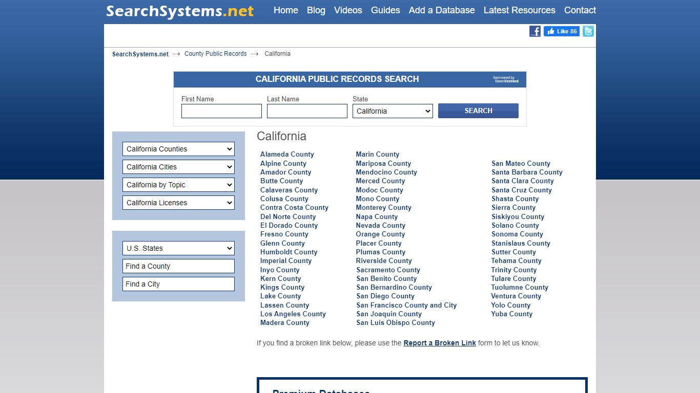 California Counties Public Records